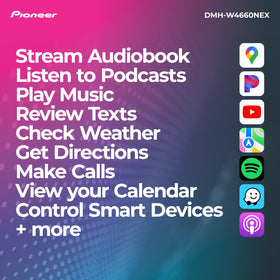 PIONEER DMH-W4660NEX Amazon Alexa built-in enables voice control while driving