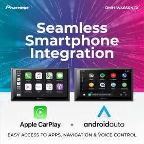 PIONEER DMH-W4660NEX Apple CarPlay and Android Auto for seamless smartphone integration