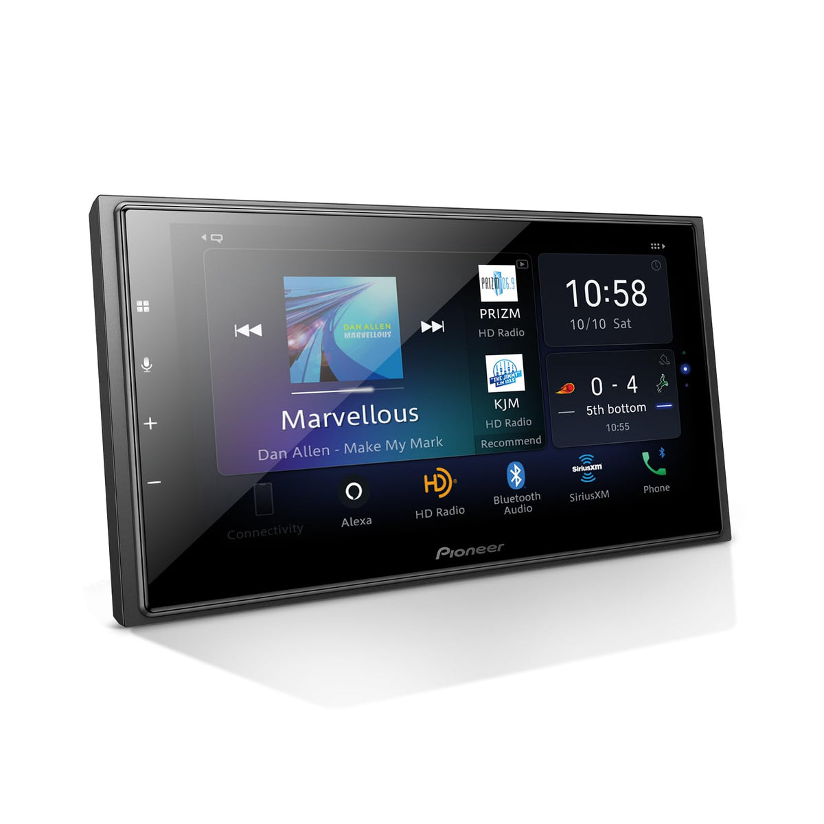 PIONEER DMH-W4660NEX floating display for clear dashboard visibility and intuitive control on the road