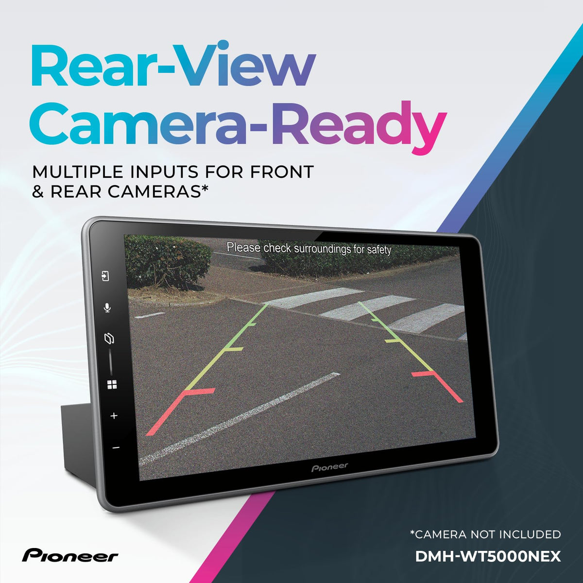 Pioneer DMH-WT5000NEX 1-DIN install compatibility for broad vehicle fit.