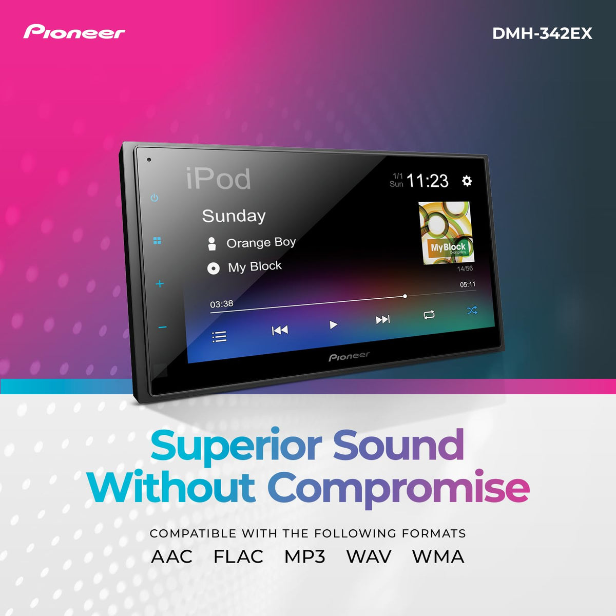 Pioneer DMH-342EX backup camera readiness for easier parking