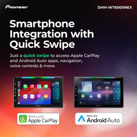 Pioneer DMH-WT6000NEX built-in HD Radio for crystal-clear local stations.