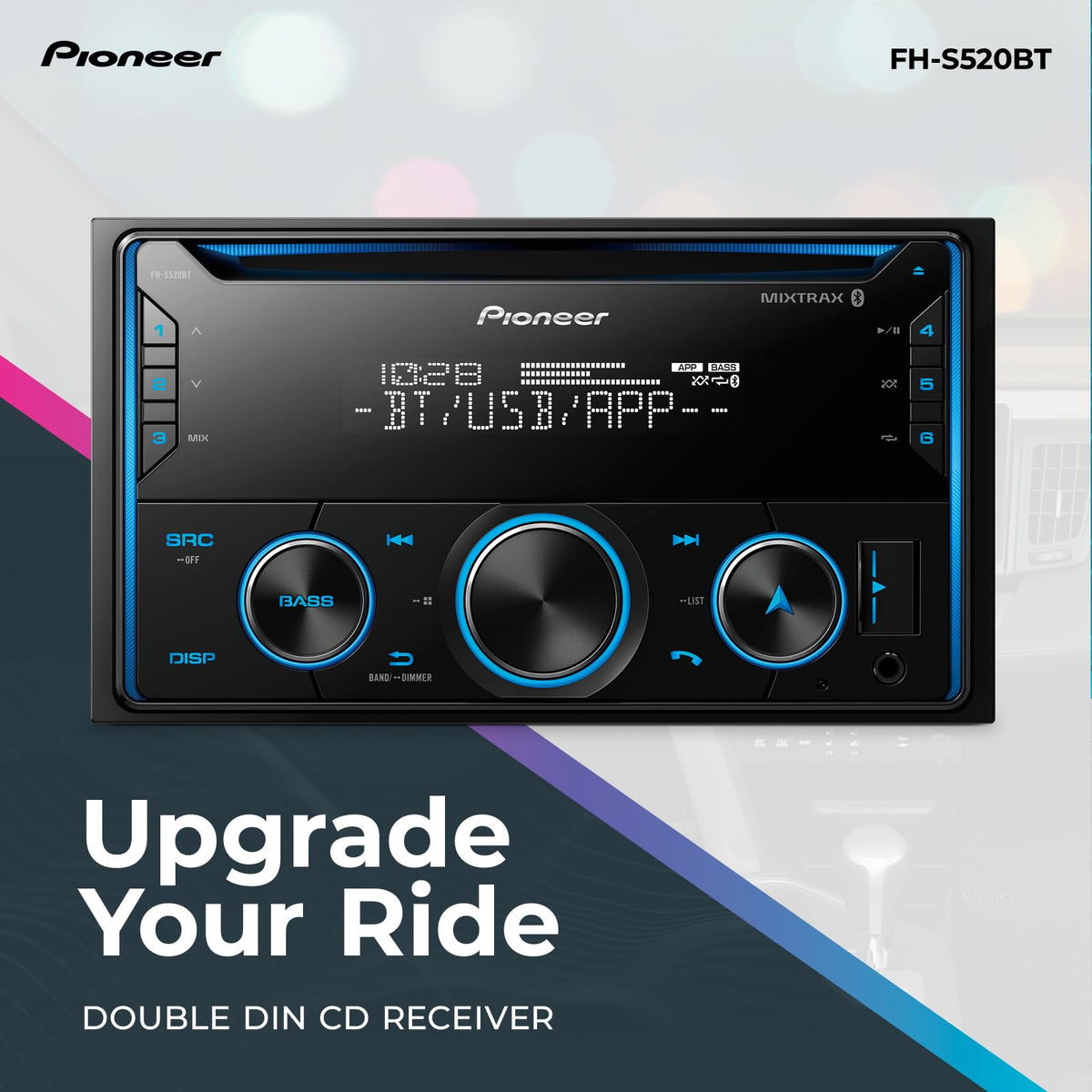 Pioneer FH-S520BT Bluetooth hands-free for safer calls