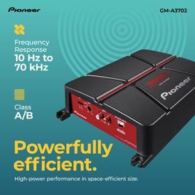 PIONEER GM-A3702 low-pass filter proves precise bass control at 80 Hz.