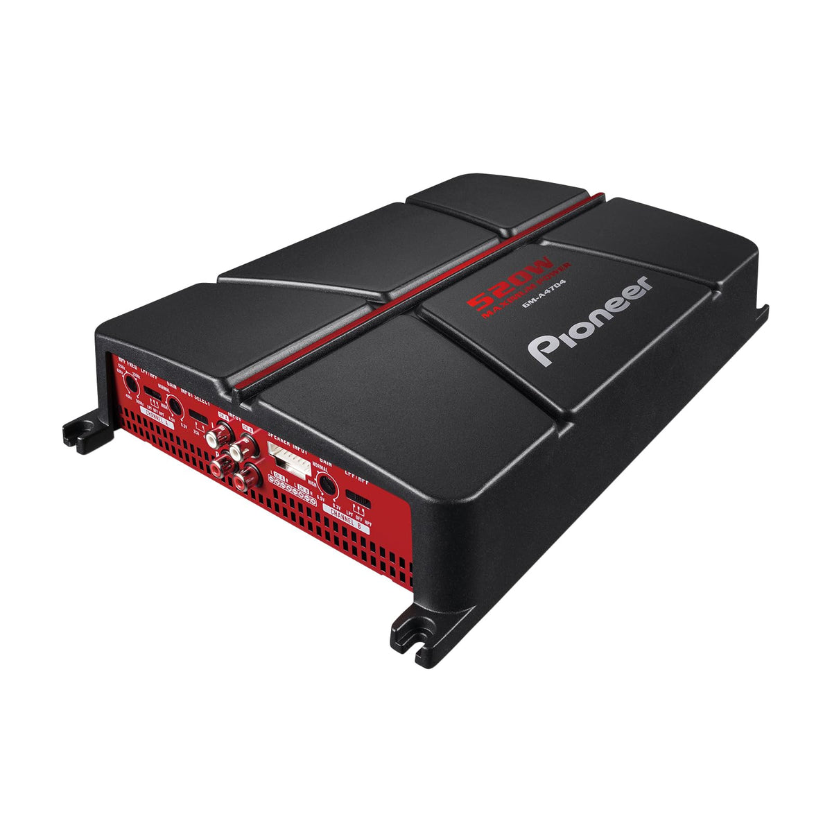 Pioneer GM-A4704 front panel view showing four channel power for clearer sound
