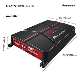 Pioneer GM-A4704 in car installation showcasing upgraded audio performance
