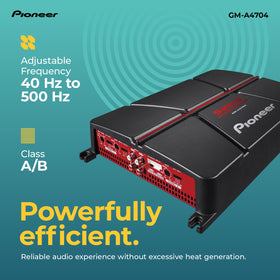 Pioneer GM-A4704 variable high and low pass controls for tailored sound