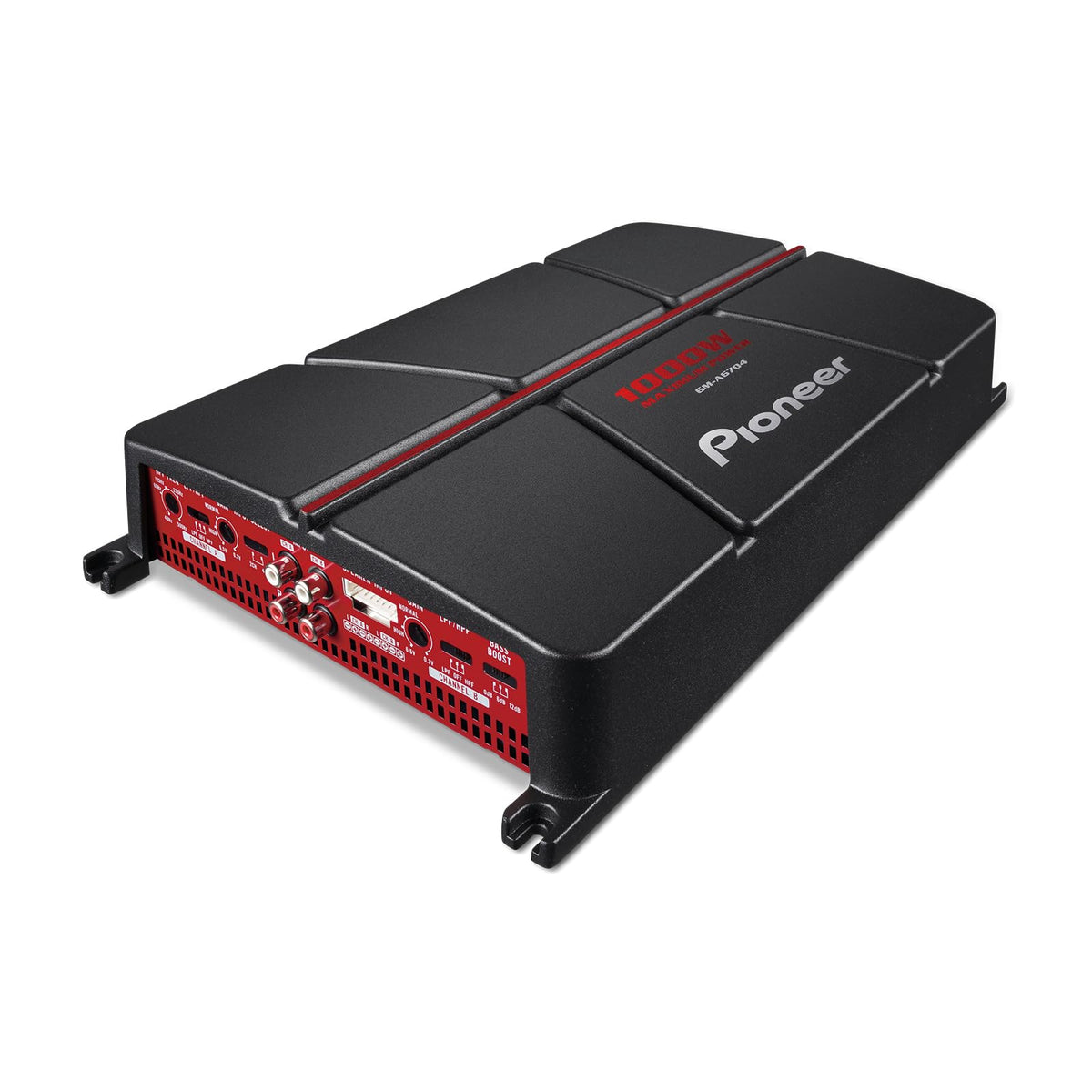 Pioneer GM-A6704 four-channel amplifier delivers clean, powerful car audio.