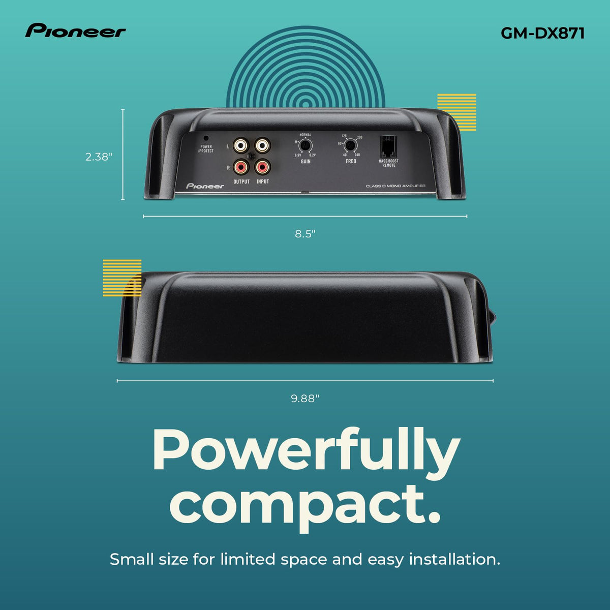 GM-DX871 bridgeable operation adds flexibility to your setup.