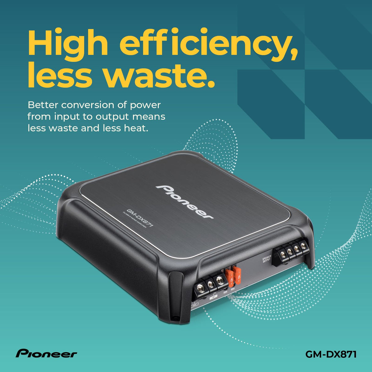 GM-DX871 variable LPF lets you tailor bass with precision.