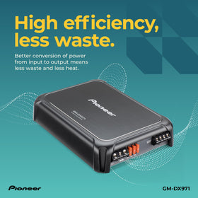 Pioneer GM-DX971 gold terminals shown for high-conductivity connections.