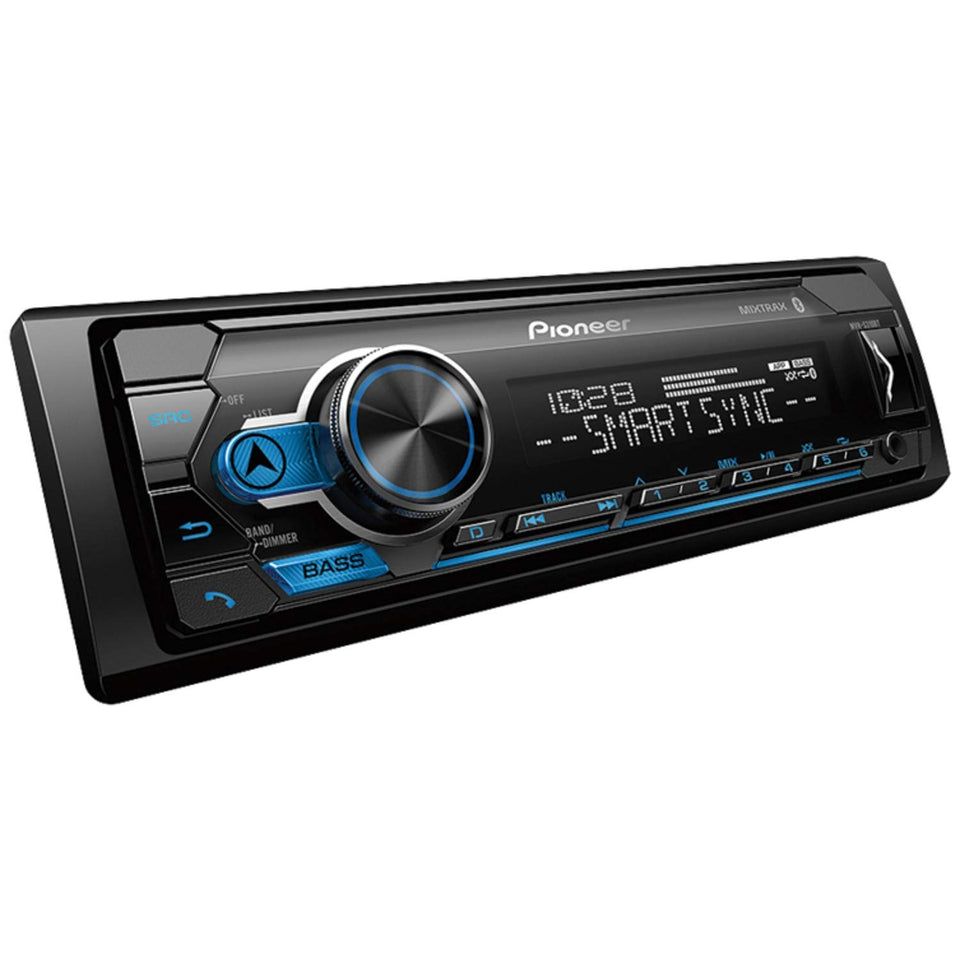 Pioneer MVH-S310BT front panel view with accessible controls for safer daily driving