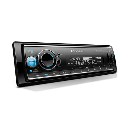 Pioneer MVH-S522BS front panel for clear dashboard control and security.