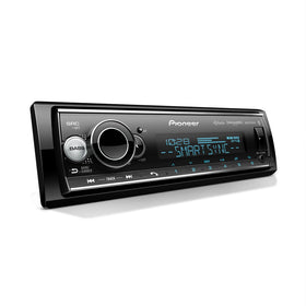 Pioneer MVH-S720BHS front-panel display for quick media access and Bluetooth control.