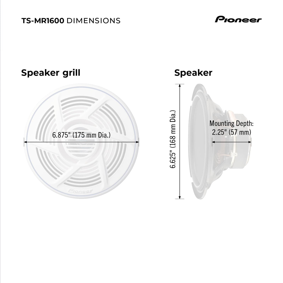 Pioneer Nautica Series boat speaker on deck for reliable acoustic performance