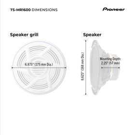 Pioneer Nautica Series boat speaker on deck for reliable acoustic performance
