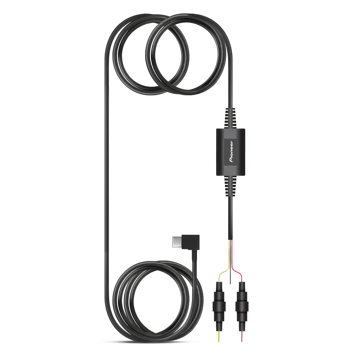 Pioneer RD-HWK300 hardwire module powering dash cam with stable 5V for continuous recording
