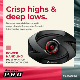 Pioneer TS-6900PRO mid-bass cone delivers balanced everyday listening