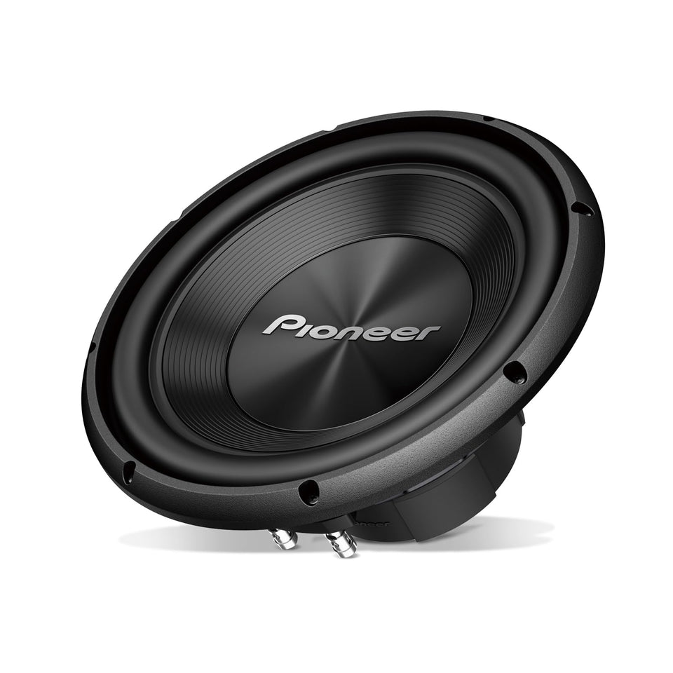 PIONEER TS-A120D4 front-angle view showing deep bass potential for car audio