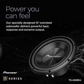 PIONEER TS-A120D4 extended voice coil detail highlights higher power handling