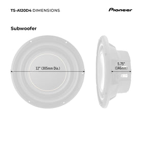 PIONEER TS-A120D4 installed in-car demonstrates seamless integration with systems