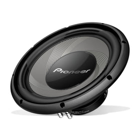 Pioneer TS-A120S4E front view showing grille and mounting for powerful bass