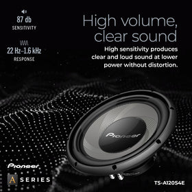 Pioneer TS-A120S4E size comparison beside ruler showing correct fit and scale