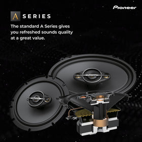 Pioneer TS-A1371F boosted bass for richer road music.
