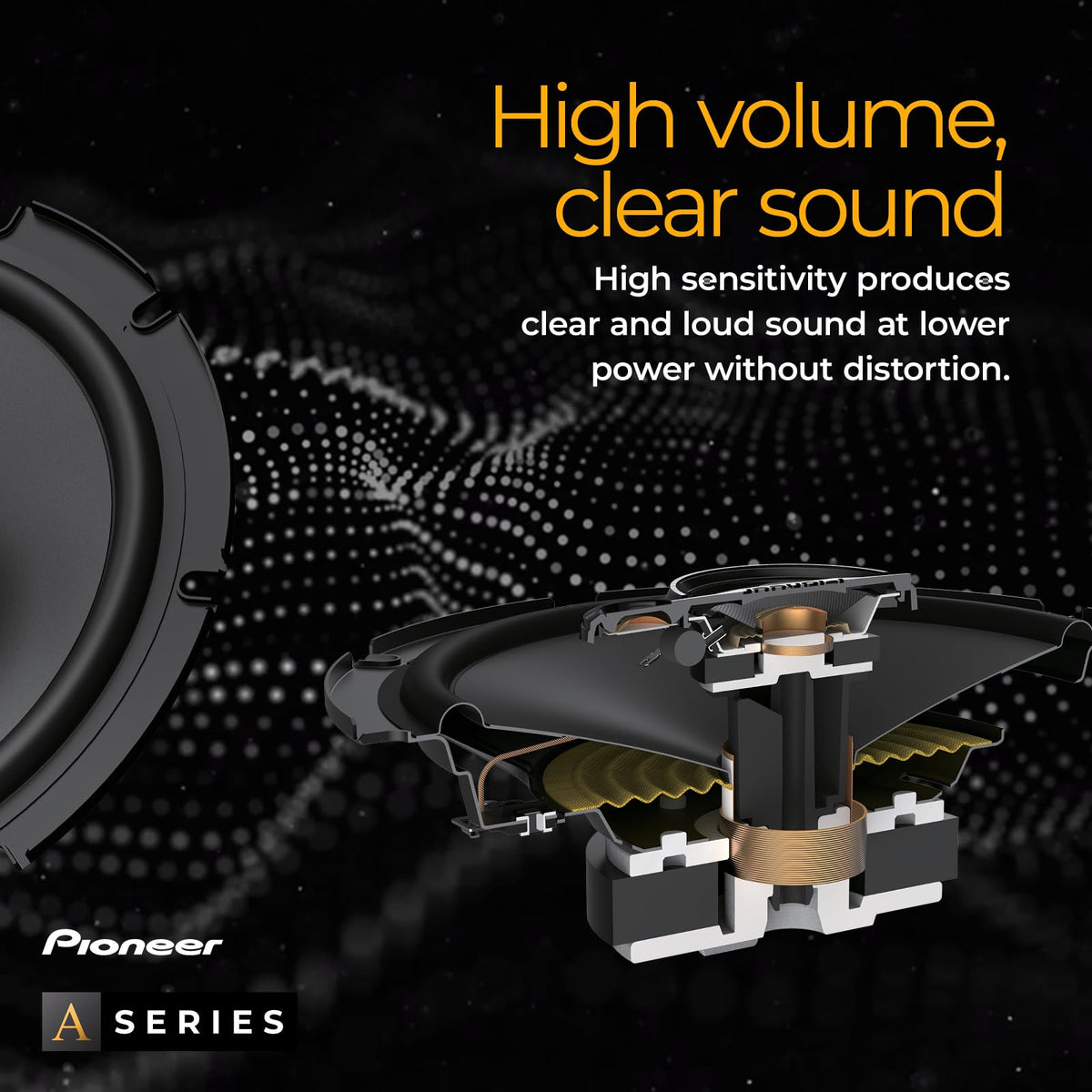 Pioneer TS-A1371F easy installation for stock replacement fit.