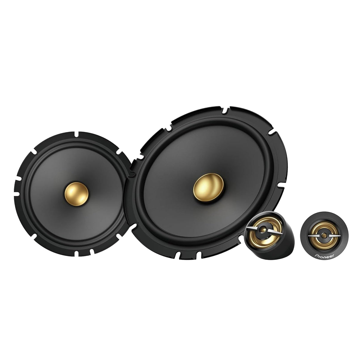 Pioneer TS-A1601C front view speakers for immersive automotive audio clarity.