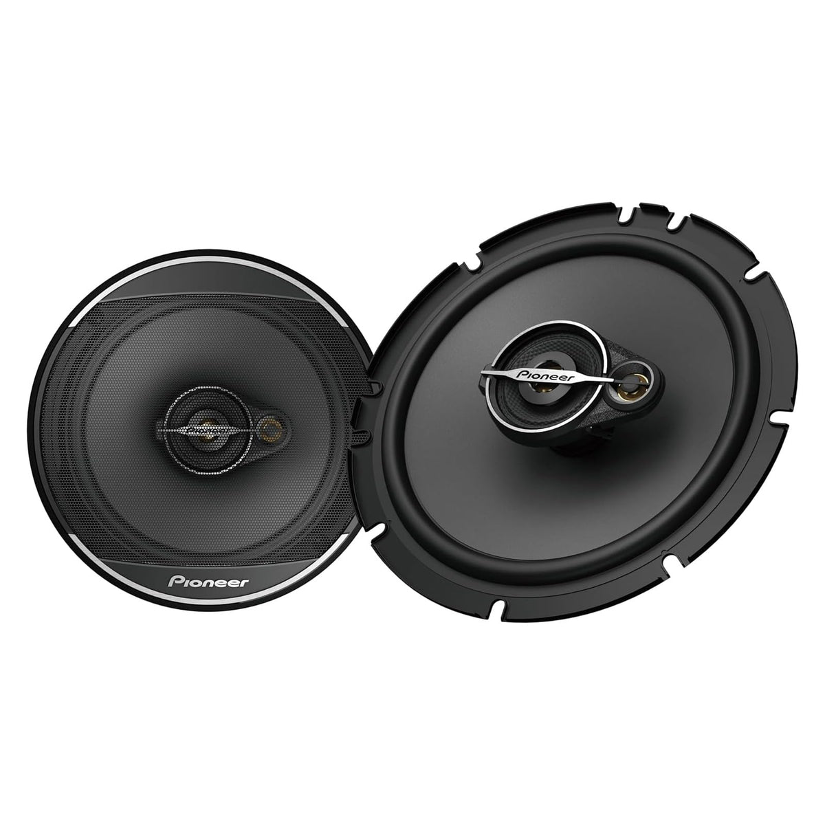 Pioneer TS-A1671F 6.5-inch coaxial speaker for enhanced clarity and fuller music on the road.