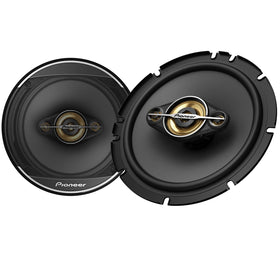 Pioneer TS-A1681F front view highlights bold design for immersive road-trip audio.