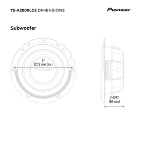 PIONEER TS-A2000LD2 passive design enables flexible external amp pairing