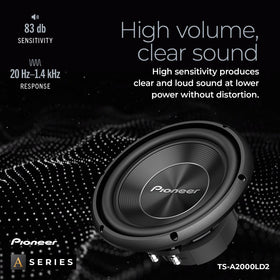 PIONEER TS-A2000LD2 2Ω SVC simplifies wiring and amplifier matching