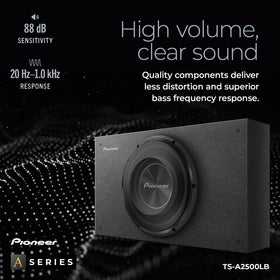 Pioneer TS-A2500LB install flexibility with up, down, or vertical orientation.