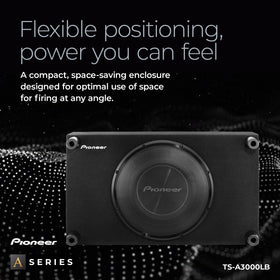 Pioneer TS-A3000LB enclosure showcases shallow design for tight spaces.