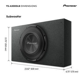 Pioneer TS-A3000LB logo-grille protects the speaker while adding style.