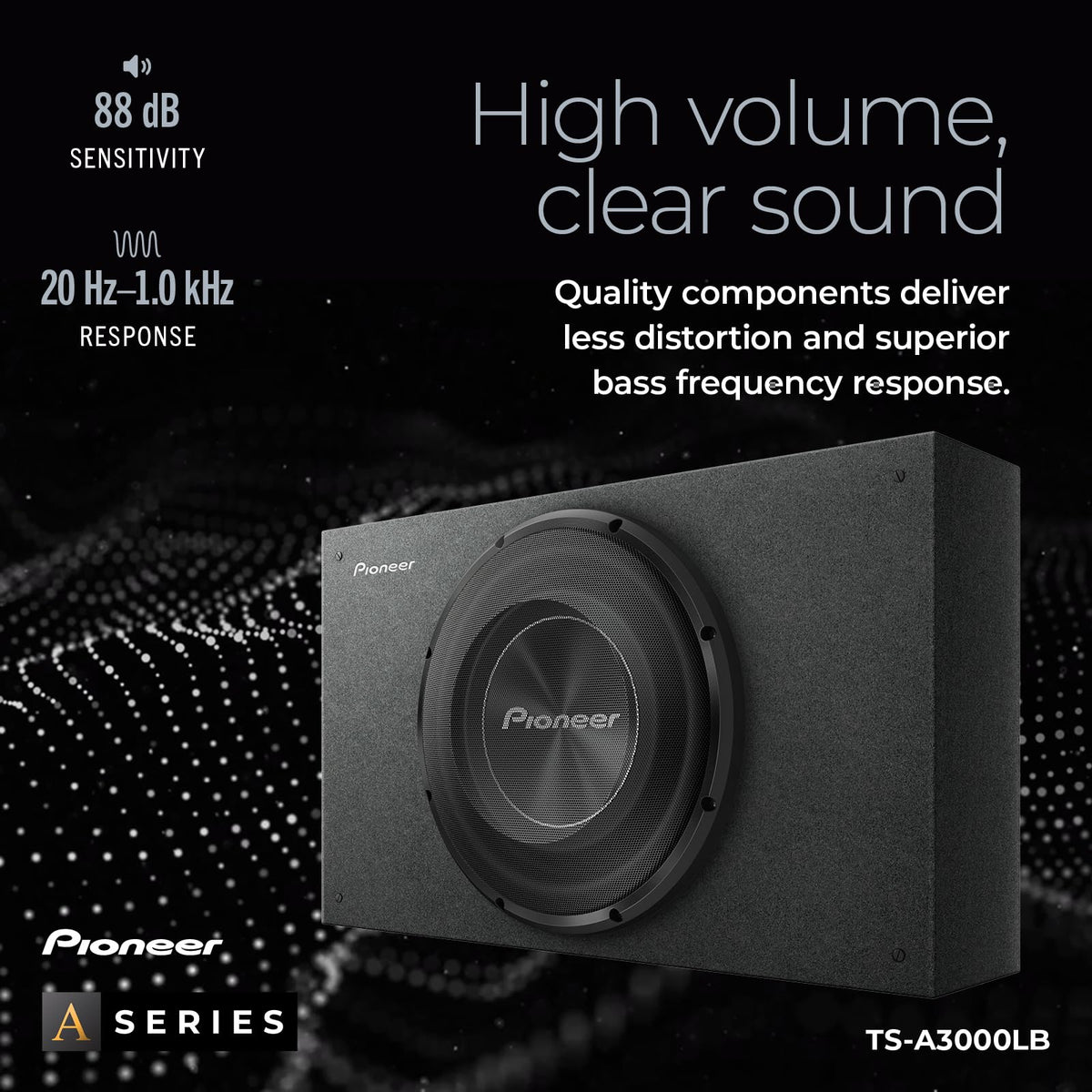 Pioneer TS-A3000LB truck installation fits in pickup cabs.