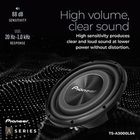 Pioneer TS-A3000LS4 fits in 0.8 cu ft sealed enclosure for space-efficient bass.