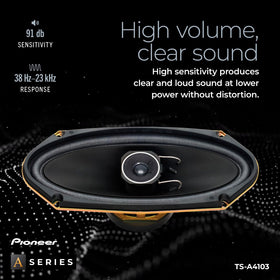 PIONEER TS-A4103 installation-fit guide shows straightforward replacement in many cars.