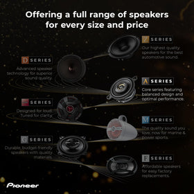 Pioneer TS-A653FH accessories pack includes adapters and mounts for flexible OEM integration