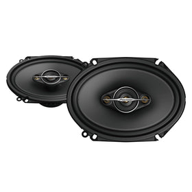 PIONEER TS-A6881F 4-way design front view highlights balanced sound across frequencies.