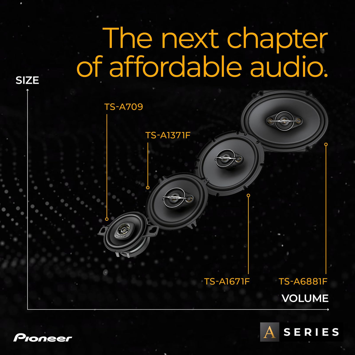 PIONEER TS-A6881F durable mounting hardware supports stable performance.