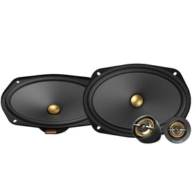PIONEER TS-A6901C front view with gold accents for bold highs