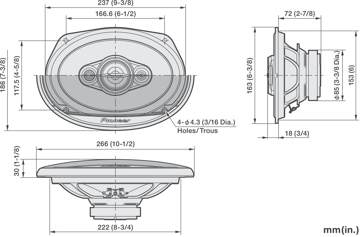 In-car installation with TS-A6971F showing OE compatibility for easy upgrade