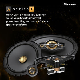 PIONEER TS-A6991F magnet detail showing durable construction and power handling