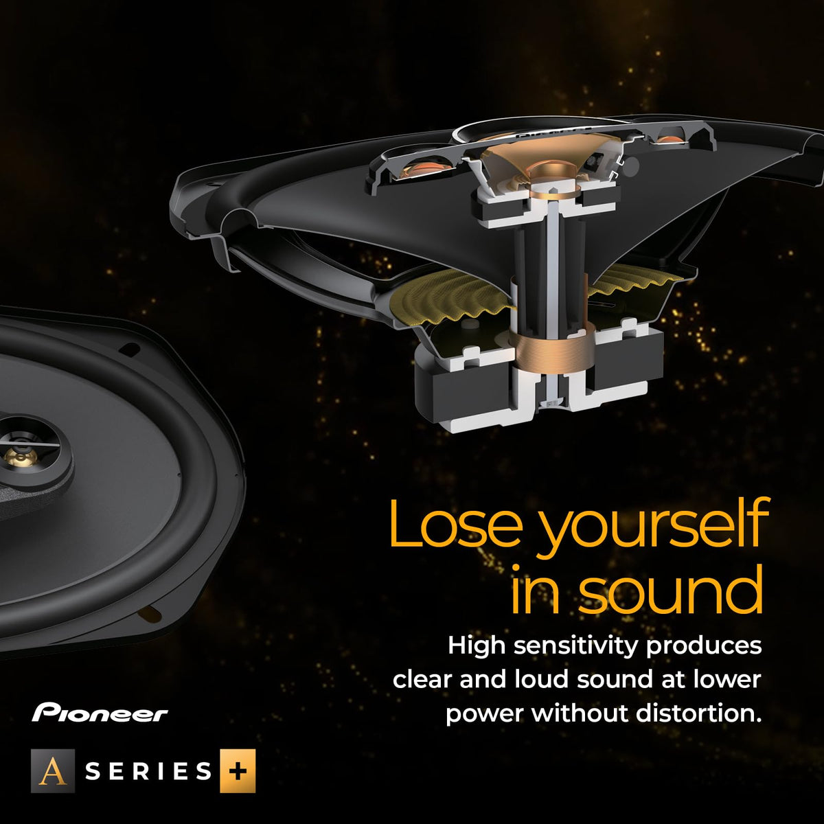 PIONEER TS-A6991F in-car installation setup demonstrates easy upgrade path