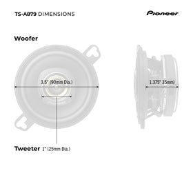 Pioneer TS-A879 installation guide image shows simple replacement steps.