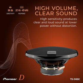 PIONEER TS-D65C bracket-mount option keeps tweeters discreet.