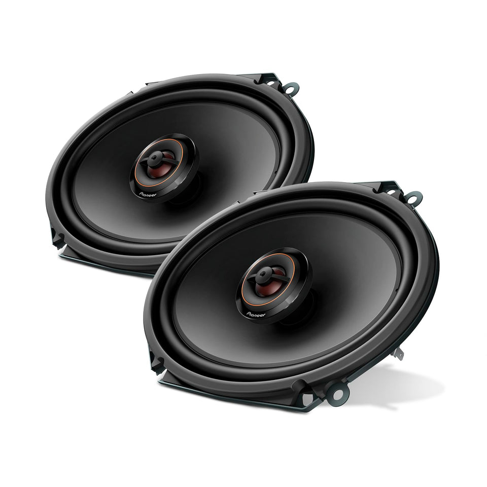Pioneer TS-D68F 6x8 front view shows upgrade-ready speakers for clearer sound.